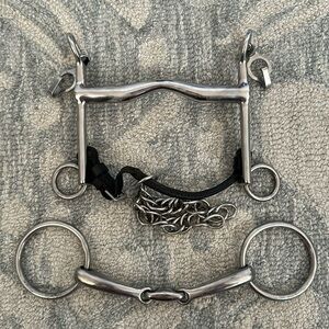 Dressage double bridle bits - bradoon and Weymouth
